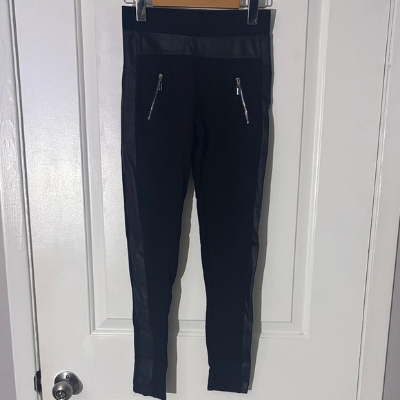 Revamped Pants - Revamped Black Leggings with Zipper Details
